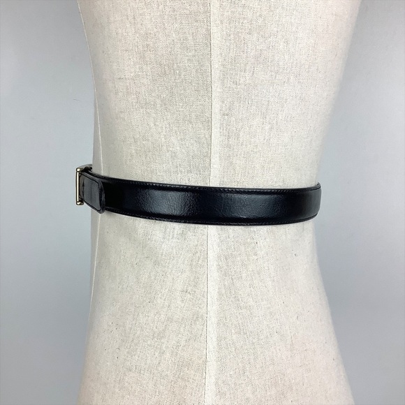 Women’s Black Bonded Leather Belt Size 26-28 - Picture 3 of 8